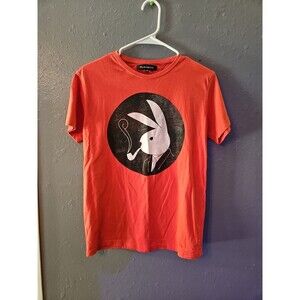 play boy t shirt‎ Pipe Smoking Rabbit Red Medium (A283)